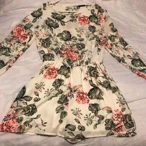 Floral Long Sleeve Romper